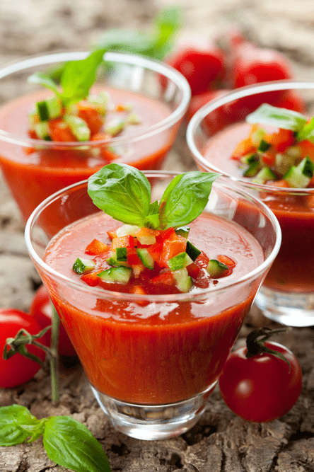 Receta Gazpacho de frambuesa y tomate Herbapol